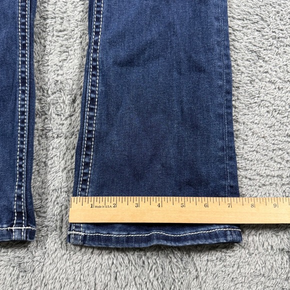 Miss Me Mid Rise Bootcut Americana Horseshoe Embellished Blue Womens Size 25x33 - Picture 8 of 9